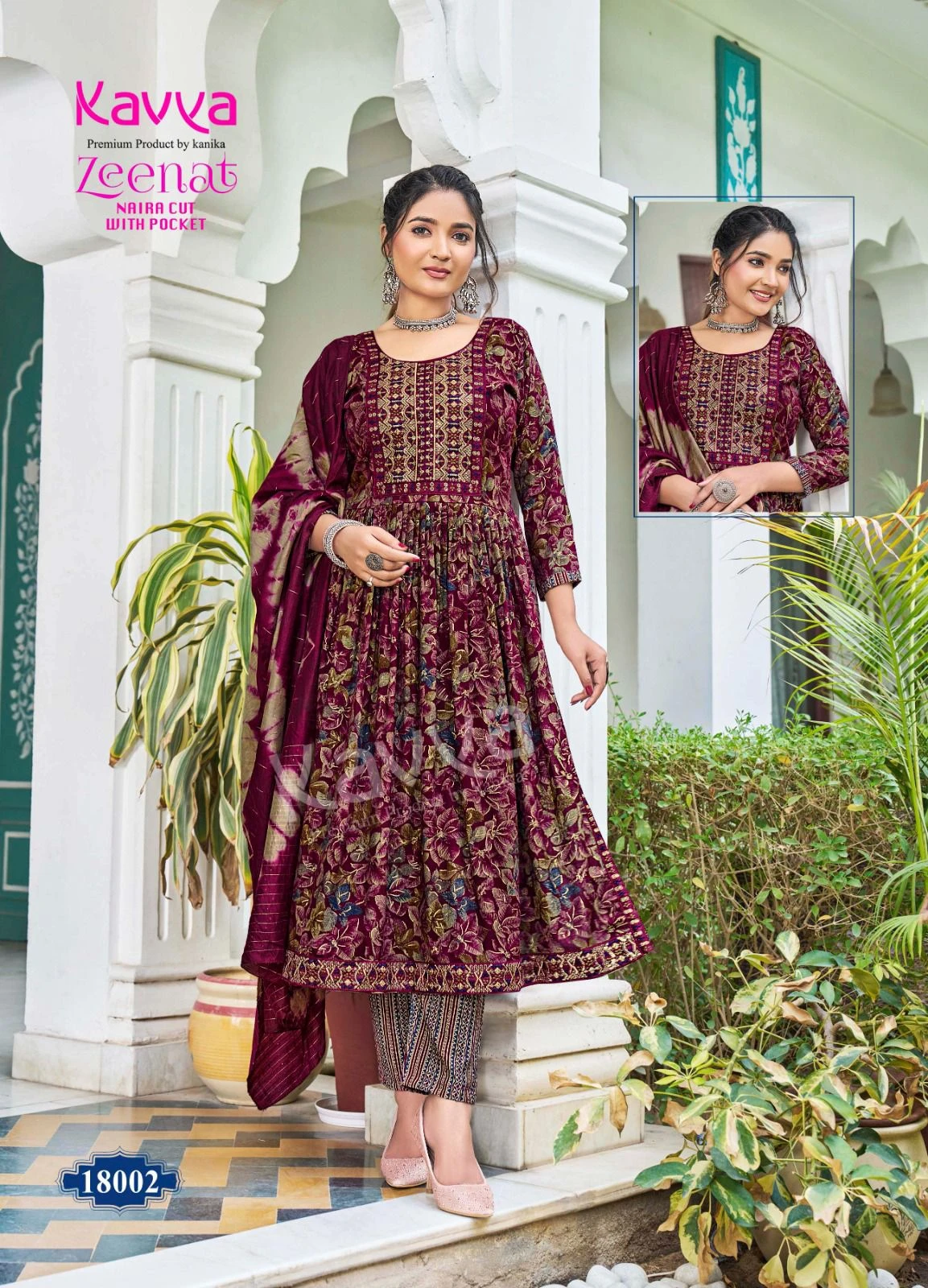 Kavya Zeenat Vol 18 Capsule Foil Print Wholesale Readymade Salwar Suit Catalog — Wholesale Readymade Suit, Kavya wholesale from Surat - Gallery Image 9